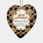 Ornement d'or de français pour le 50e anniversaire (Gauche)