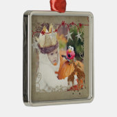 Ornement d'or de photo de nuit étoilée de girafes (Droite)