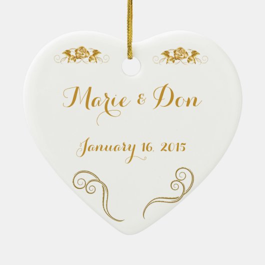 Ornement d'or fait sur commande de Noël (Dos)