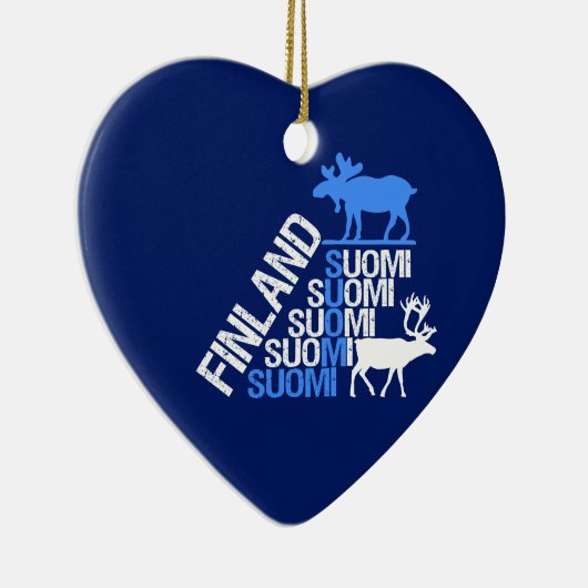 Ornement d'orignaux et de renne de la Finlande - (Droite)