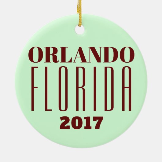 Ornement d'Orlando personnalisable, la Floride (Dos)