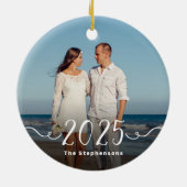 Ornement double face 2025 Écriture élégante superp (Dos)