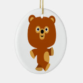 Ornement d'ours de caricature assertive mignonne (Droite)