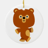 Ornement d'ours de caricature assertive mignonne (Dos)