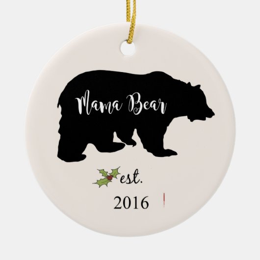 ornement d'ours de maman, ornement de Noël de (Devant)