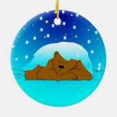 Ornement d'ours de sommeil Milou (Dos)