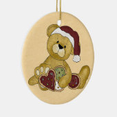Ornement d'ours en peluche doux (Droite)