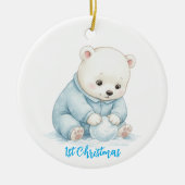 Ornement d'ours polaire mignon (Devant)