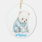Ornement d'ours polaire mignon (Gauche)