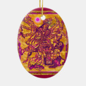 Ornement d'ovale de Durga de déesse (Dos)