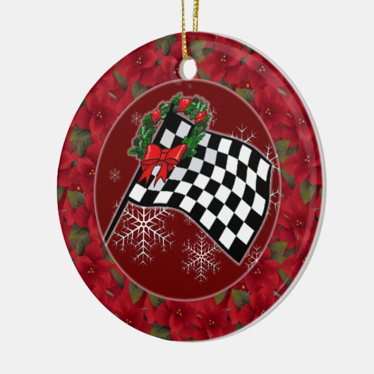 Ornement - Drapeau de course de vacances (Gauche)