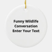 Ornement drôle de faune de conversation d'ours et (Dos)