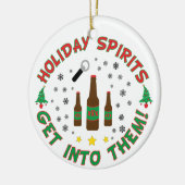 Ornement drôle de Noël de bière (Gauche)
