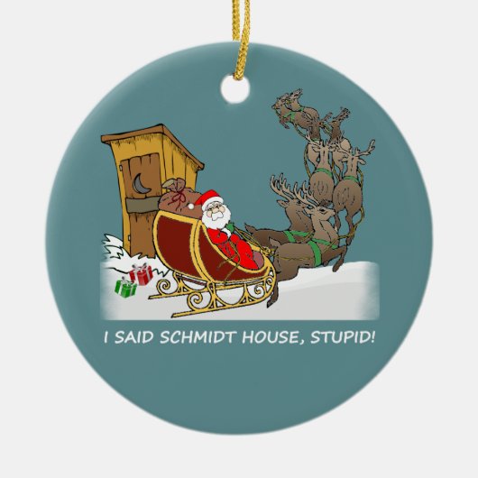 Ornement drôle de Noël de Chambre de Schmidt (Devant)