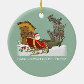 Ornement drôle de Noël de Chambre de Schmidt (Dos)