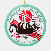 Ornement drôle de Noël de crochet de tricot de fil (Dos)