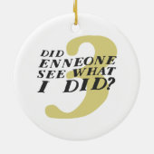 Ornement drôle de Noël d'Enneagram 3 (Dos)