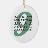 Ornement drôle de Noël d'Enneagram 9 (Droite)