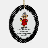 Ornement drôle de Noël d'humour de régime (Droite)