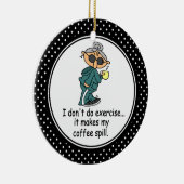 Ornement drôle de Noël d'humour de régime (Droite)