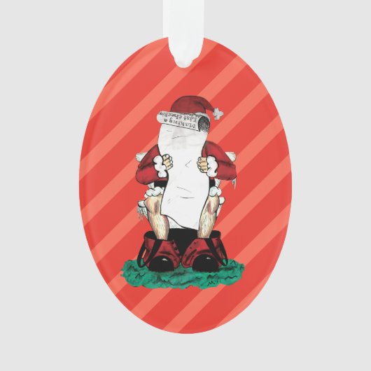 Ornement drôle de Père Noël (devant)