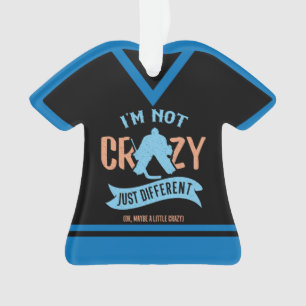 Ornement drôle de vacances de gardien de but de