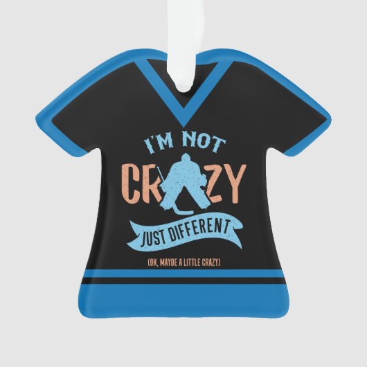 Ornement drôle de vacances de gardien de but de (devant)