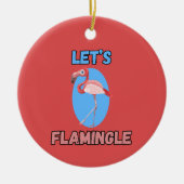 Ornement DRÔLE ! - Flamingle - Flamant rose (Devant)