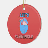 Ornement DRÔLE ! - Flamingle - Flamant rose (Gauche)