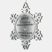 Ornement du 25e anniversaire du Mariage en argent  (Vue impression)