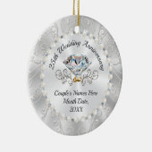 Ornement du 25e anniversaire personnalisé peu coût (Droite)