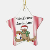 Ornement du beau-fils du monde d'ours de nounours (Gauche)