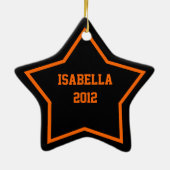 Ornement du cadre étoile noir et orange (Dos)