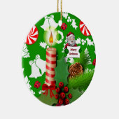 Ornement du Cercle de Noël, bougie de Noël (Droite)