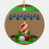 Ornement du Cercle de Noël, bougie de Noël (Dos)