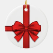 Ornement du Cercle de Noël, Bow rouge (Dos)