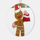 Ornement du cercle de Noël, Gingerbreadman (Gauche)
