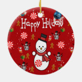 Ornement du Cercle de Noël, Joyeuses fêtes (Dos)