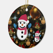 Ornement du Cercle de Noël, Snowman (Gauche)