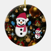 Ornement du Cercle de Noël, Snowman (Dos)