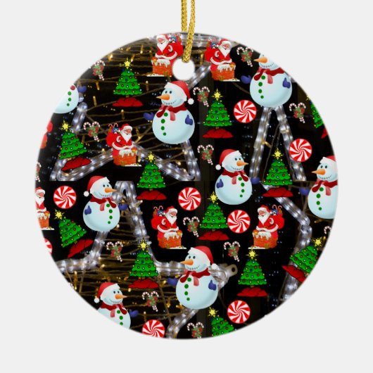 Ornement du Cercle de Noël, Snowman (Devant)