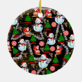 Ornement du Cercle de Noël, Snowman (Dos)