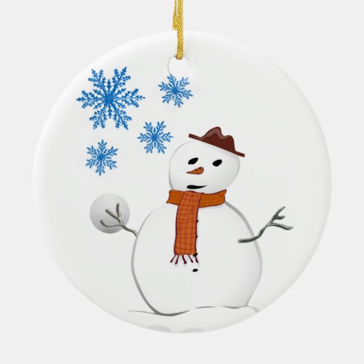 Ornement du Cercle de Noël, Snowman (Dos)
