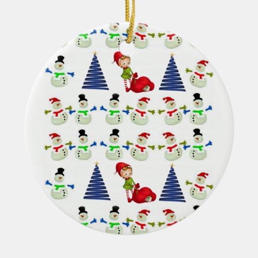 Ornement du Cercle de Noël, Snowman (Devant)