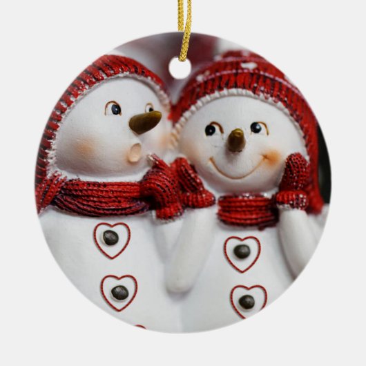 Ornement du Cercle de Noël, Snowman (Devant)