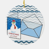 Ornement du Cercle de Noël, Snowman (Dos)