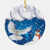 Ornement du Cercle de Noël, Snowman (Devant)