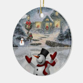 Ornement du Cercle de Noël, Snowman (Gauche)