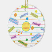 Ornement du cercle "Parti Chanoukah" d'Hanoukka (Gauche)