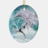 Ornement du Cheval de Neige de Noël (Droite)